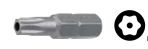 T10 Torx (Star) Bit (1" Long, 1/4" Hex) Tamperproof